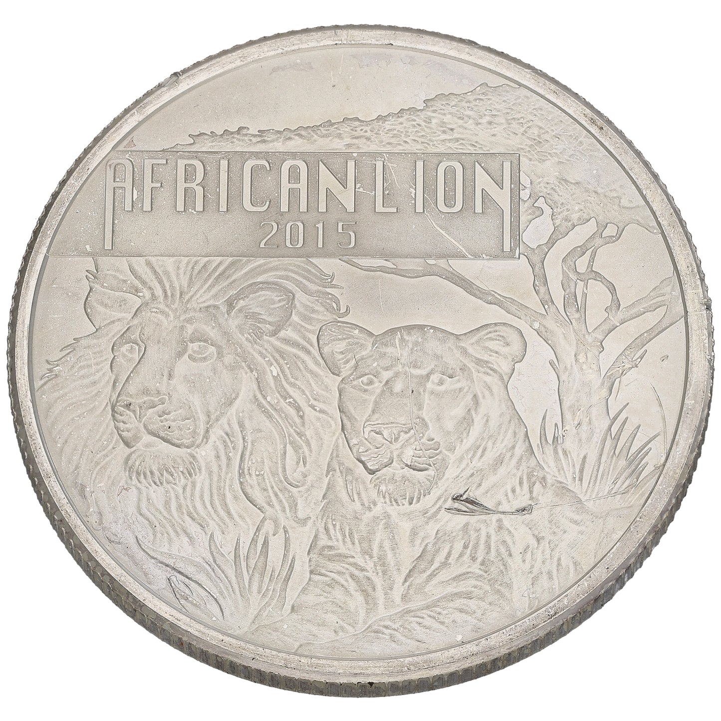 Fine Silver African Lion 1 OZ Coin 2015