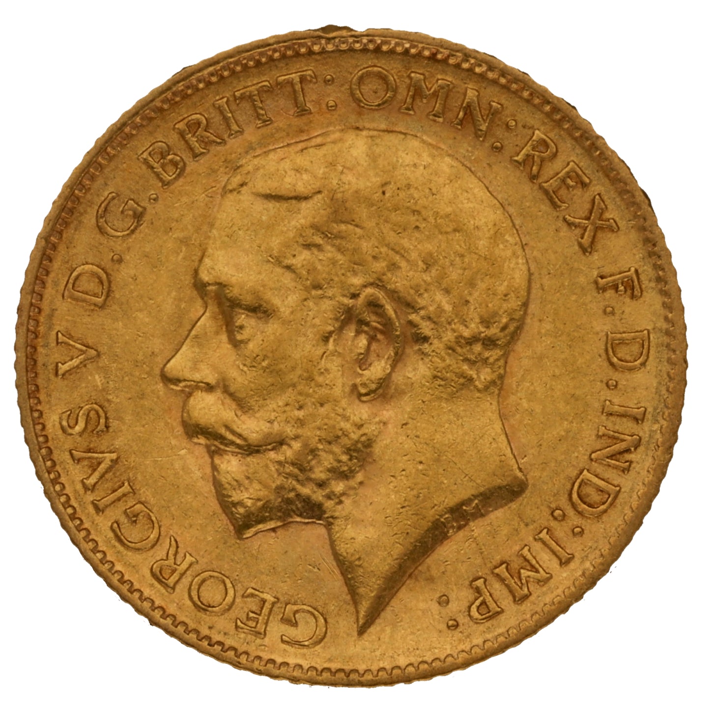 22ct Gold King George Half Sovereign Coin 1912