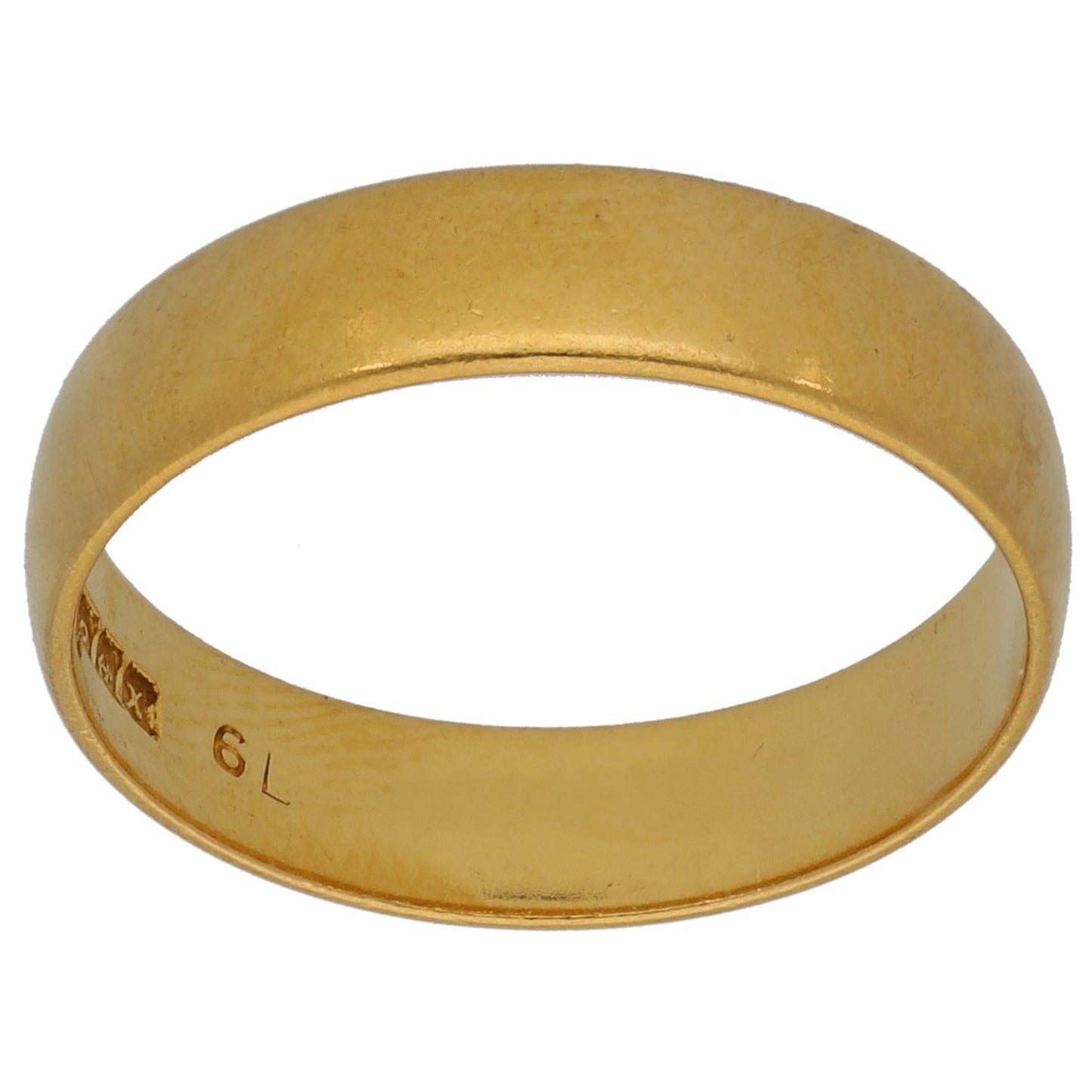 22ct Gold Plain Wedding Ring Size O