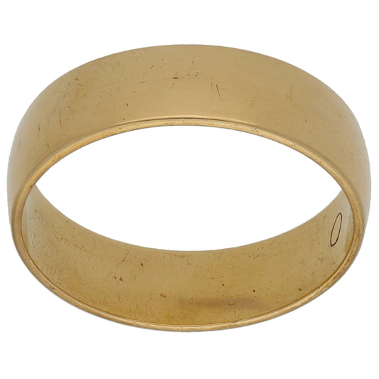 9ct Gold Plain Wedding Ring Size P