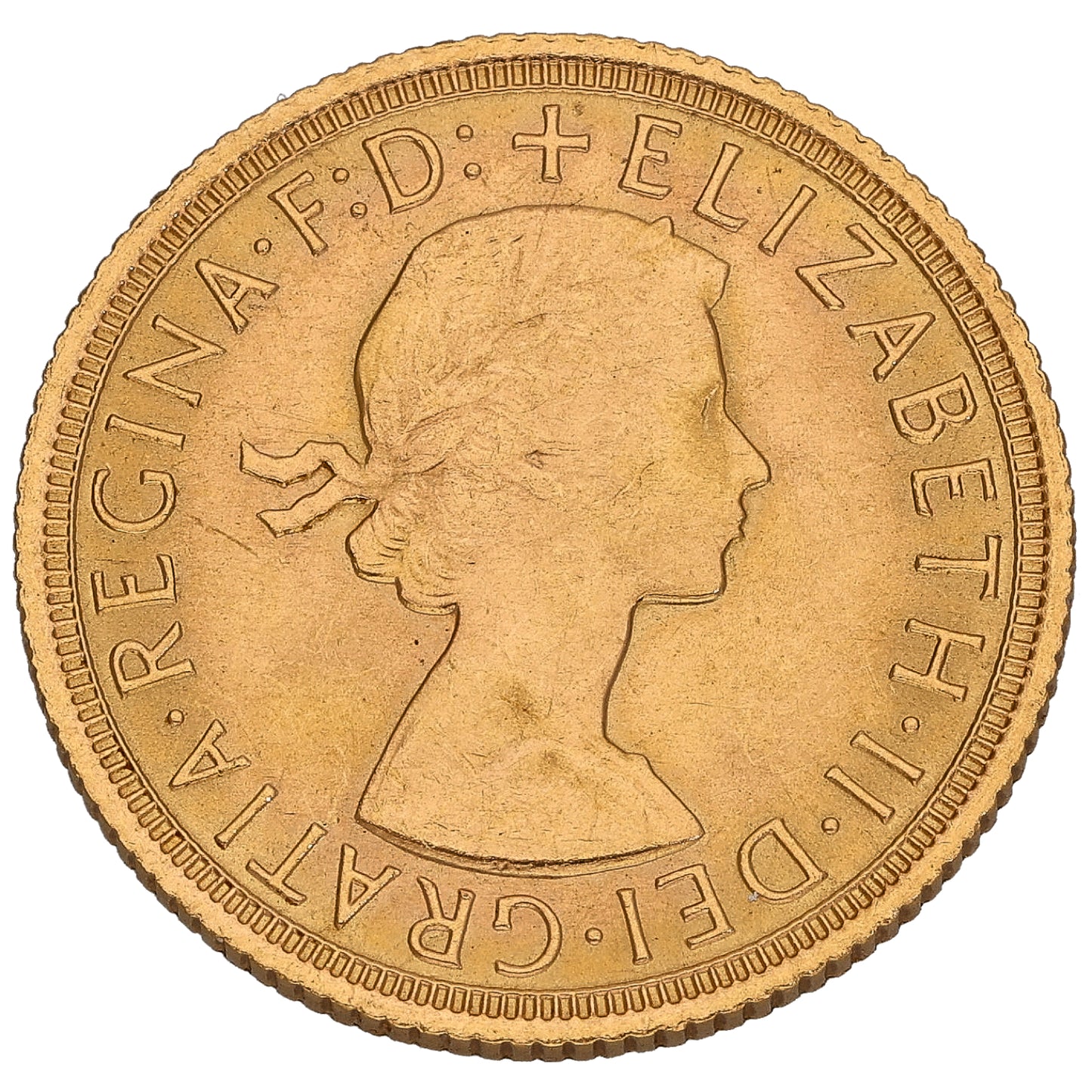 22ct Gold Queen Elizabeth II Full Sovereign Coin 1968