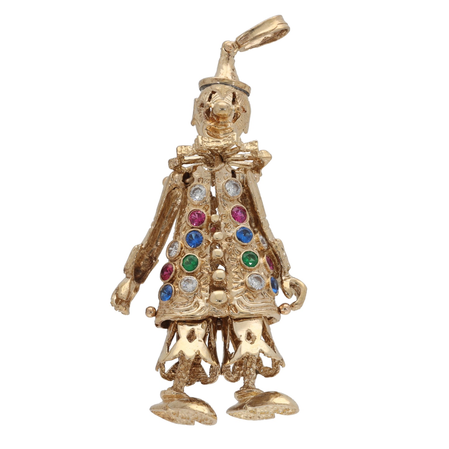 9ct Gold Imitation Clown Pendant