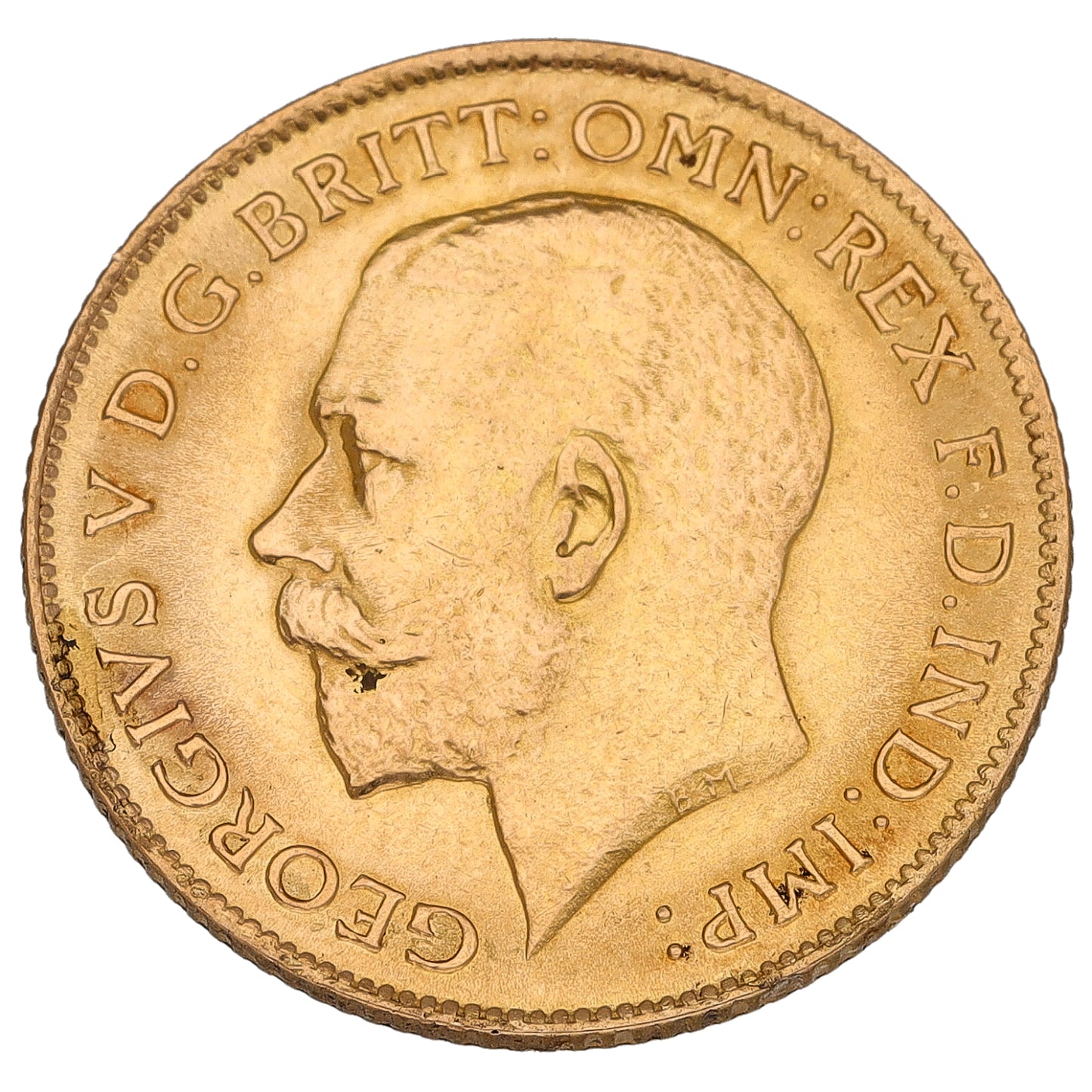22ct Gold King George V Half Sovereign Coin 1914
