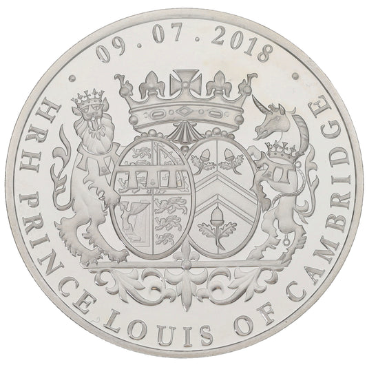 Sterling Silver HRH Prince Louis Of Cambridge Five Pounds Coin 2018