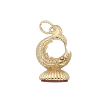 Load image into Gallery viewer, 9ct Gold Carnelian Ladies Fish Pendant

