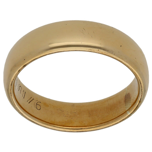 9ct Gold Plain Wedding Ring Size V
