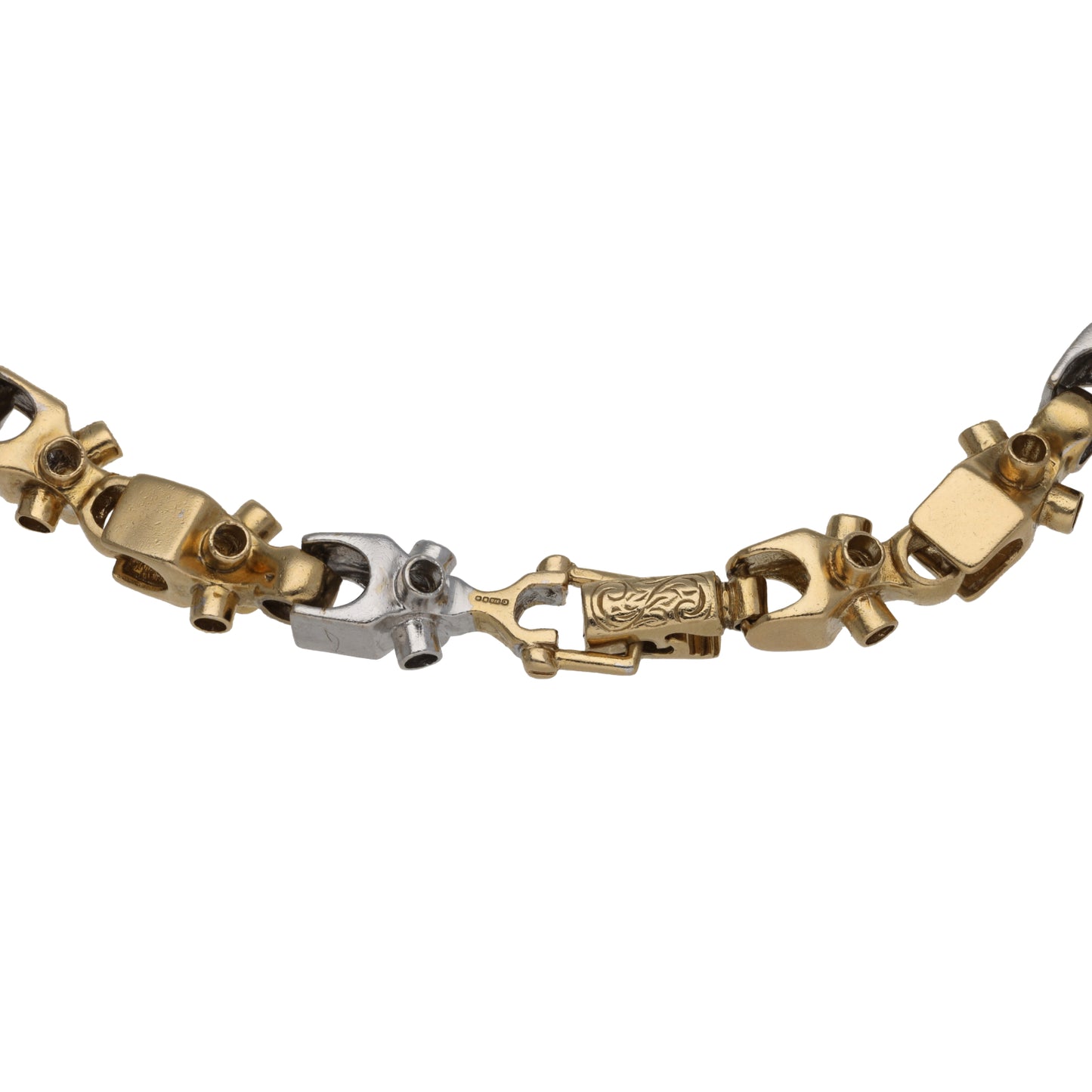 9ct Bicolour Gold Necklace & Bracelet Jewellery Set