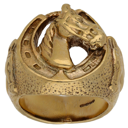 9ct Gold Horseshoe Ring Size U