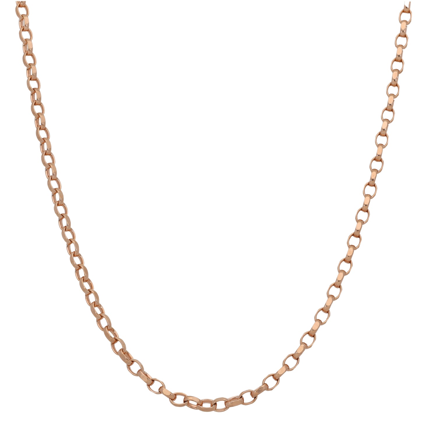 9ct Rose Gold Belcher Chain 18"