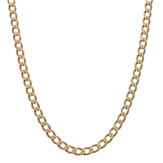 9ct Gold Curb Chain 18"