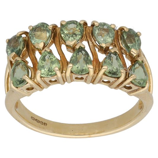 9ct Gold Sapphire Dress/Cocktail Ring Size N