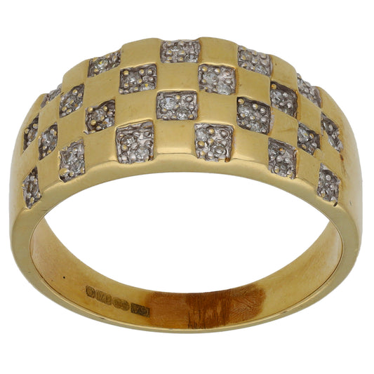 9ct Gold 0.25ct Diamond Alternative Ring Size Z