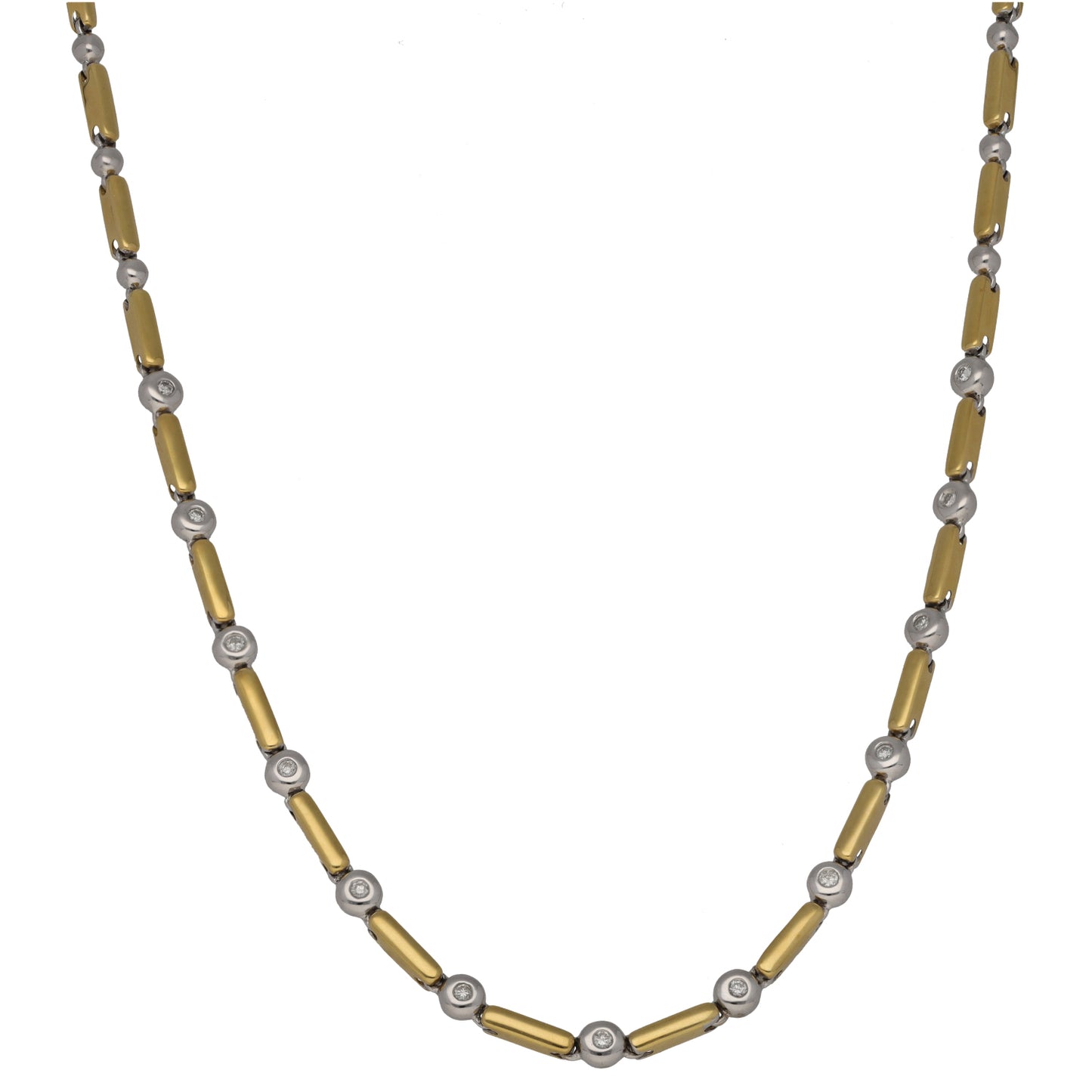 18ct Gold 0.37ct Diamond Fancy Necklace 17"