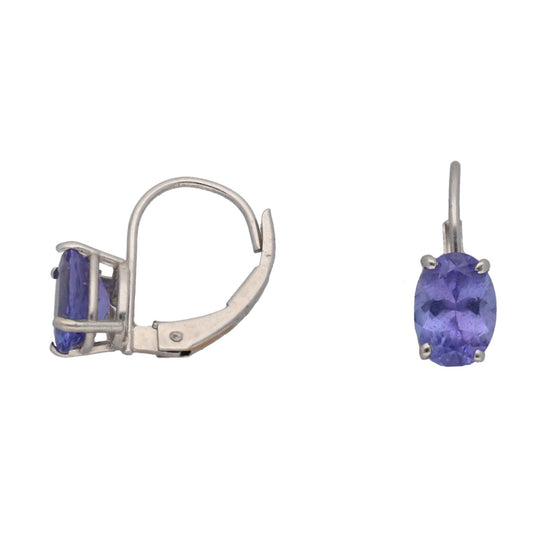 14ct White Gold Tanzanite Dress/Cocktail Earrings