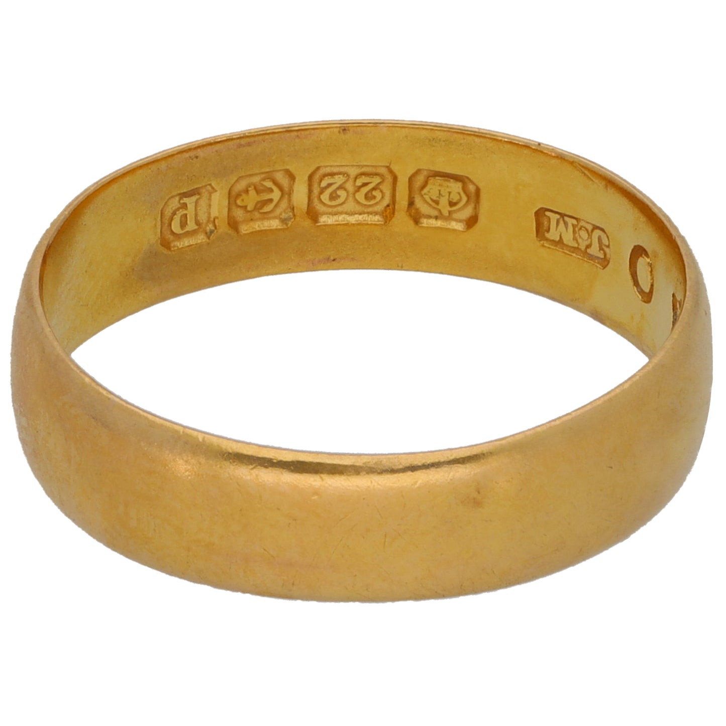 22ct Gold Plain Wedding Ring Size O