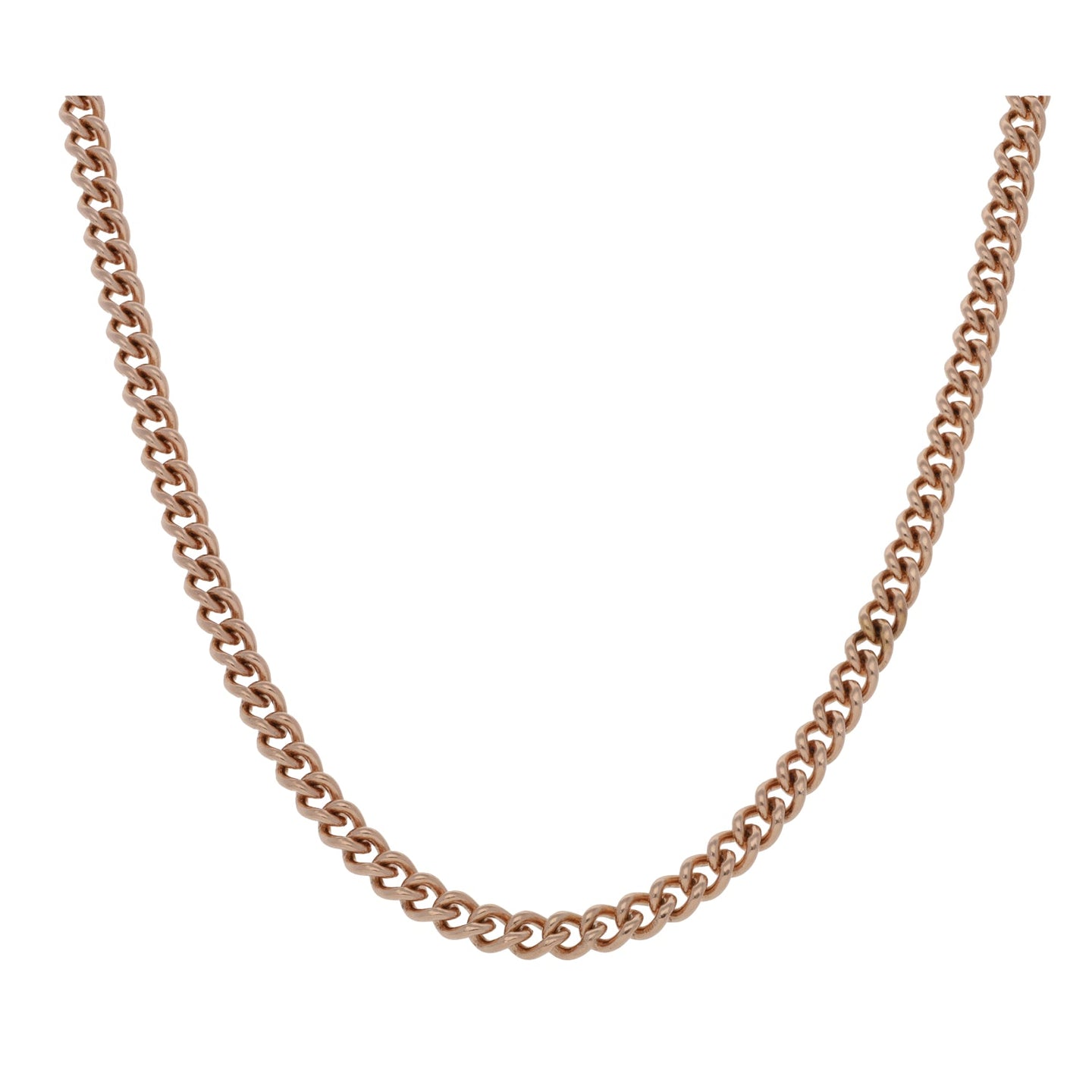 9ct Rose Gold Curb Chain 16