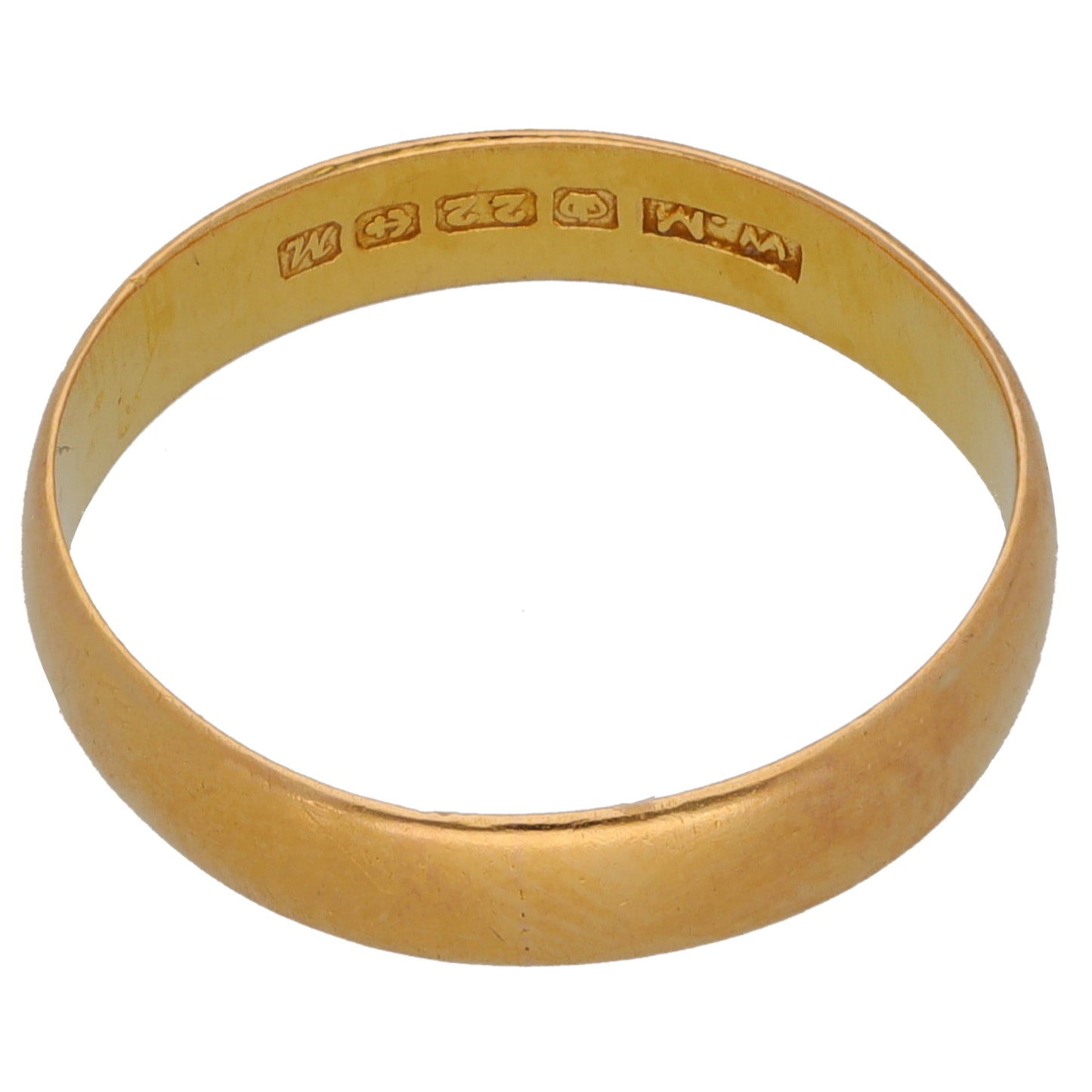 22ct Gold Plain Wedding Ring Size O