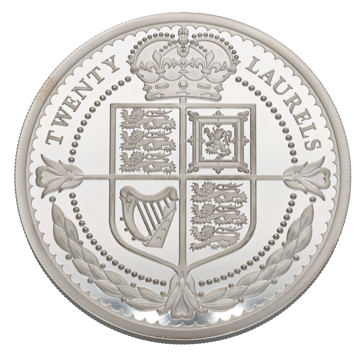 Silver Queen Elizabeth II Twenty Laurels Coin 2022