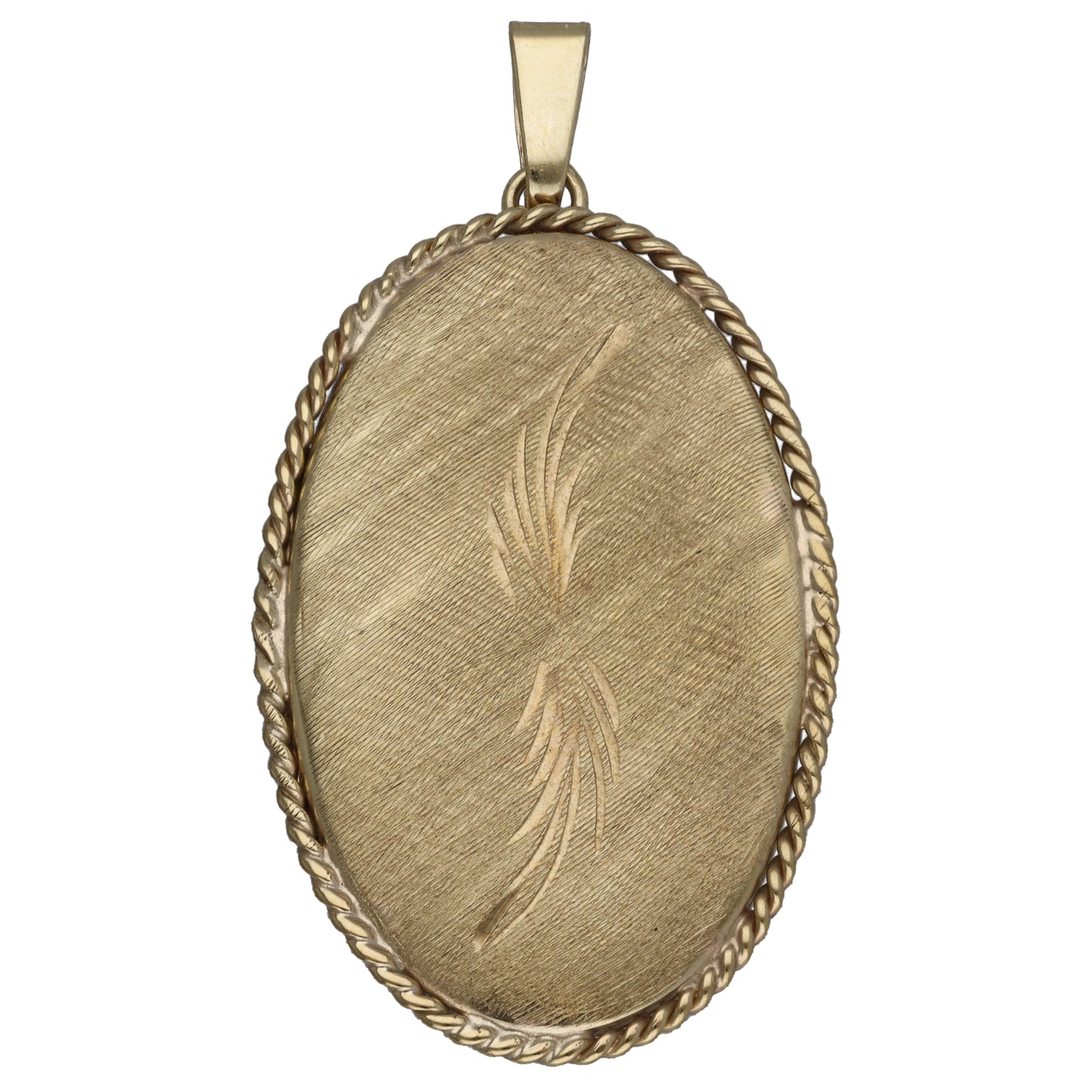 9ct Gold Patterned Locket Pendant