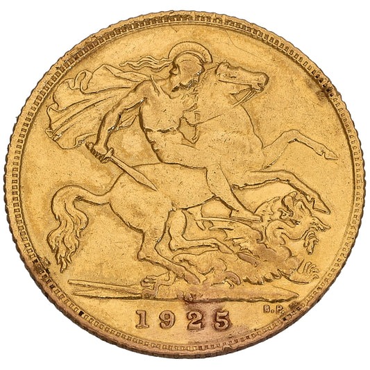 22ct Gold King George V Half Sovereign Coin 1925