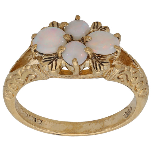 9ct Gold Opal Dress/Cocktail Ring Size P