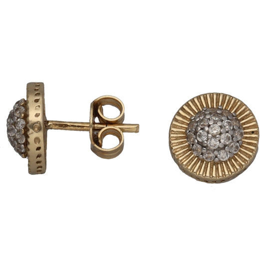 9ct Gold Cubic Zirconia Stud Earrings