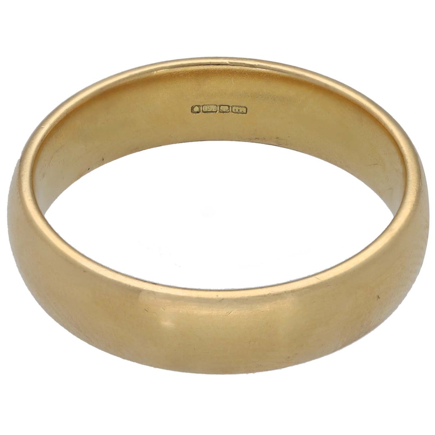 18ct Gold Plain Wedding Ring Size W
