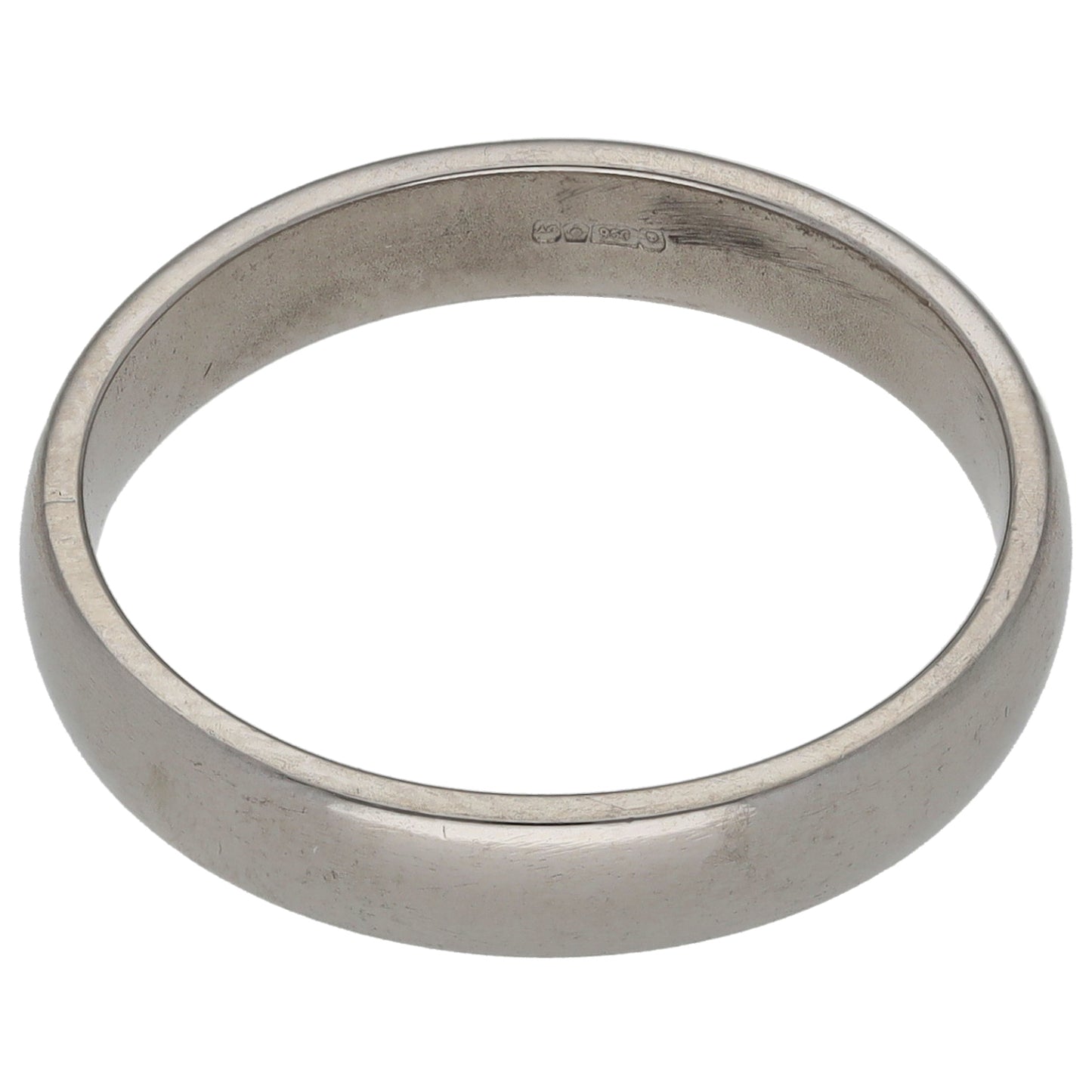 Platinum Plain Wedding Ring Size R
