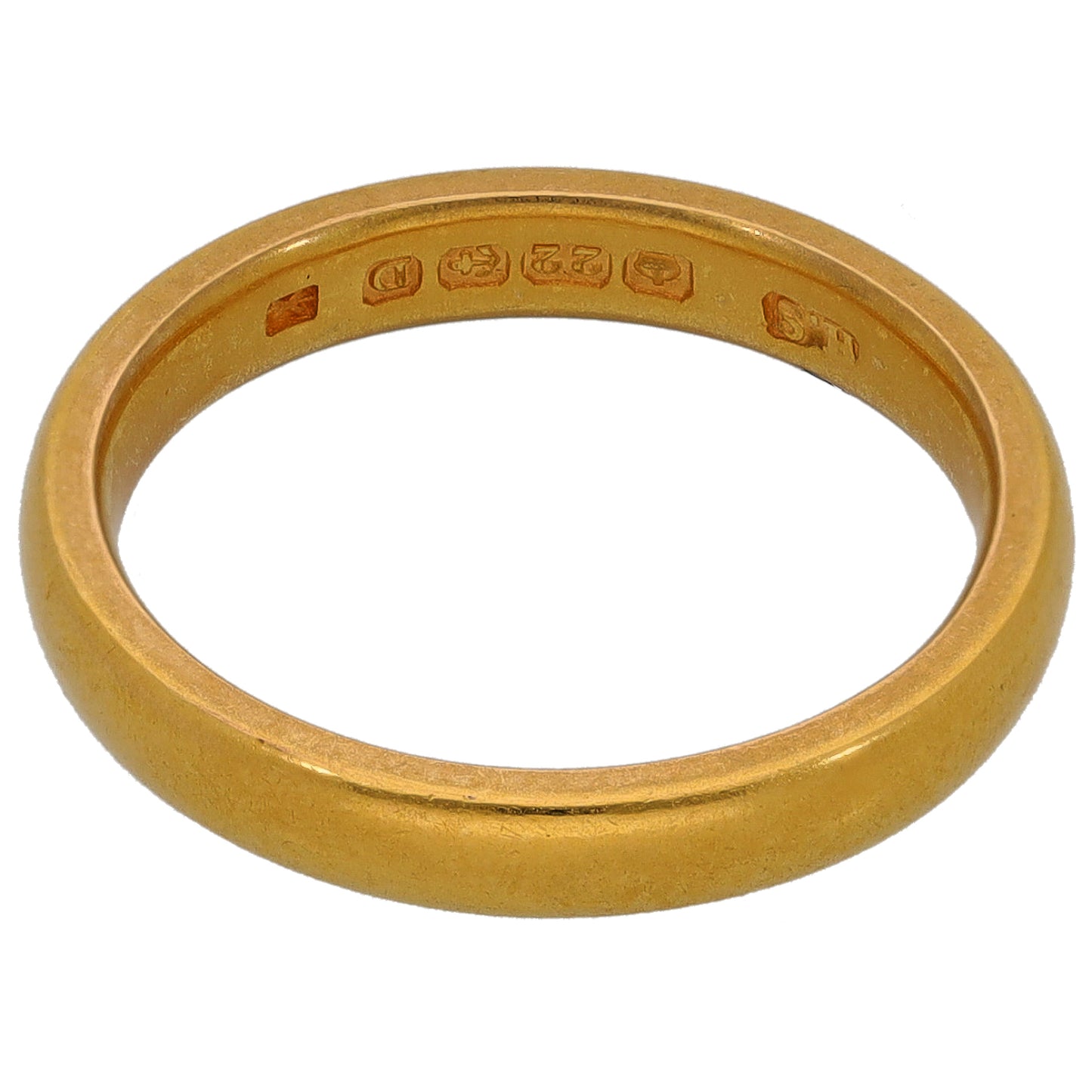22ct Gold Plain Wedding Ring Size K
