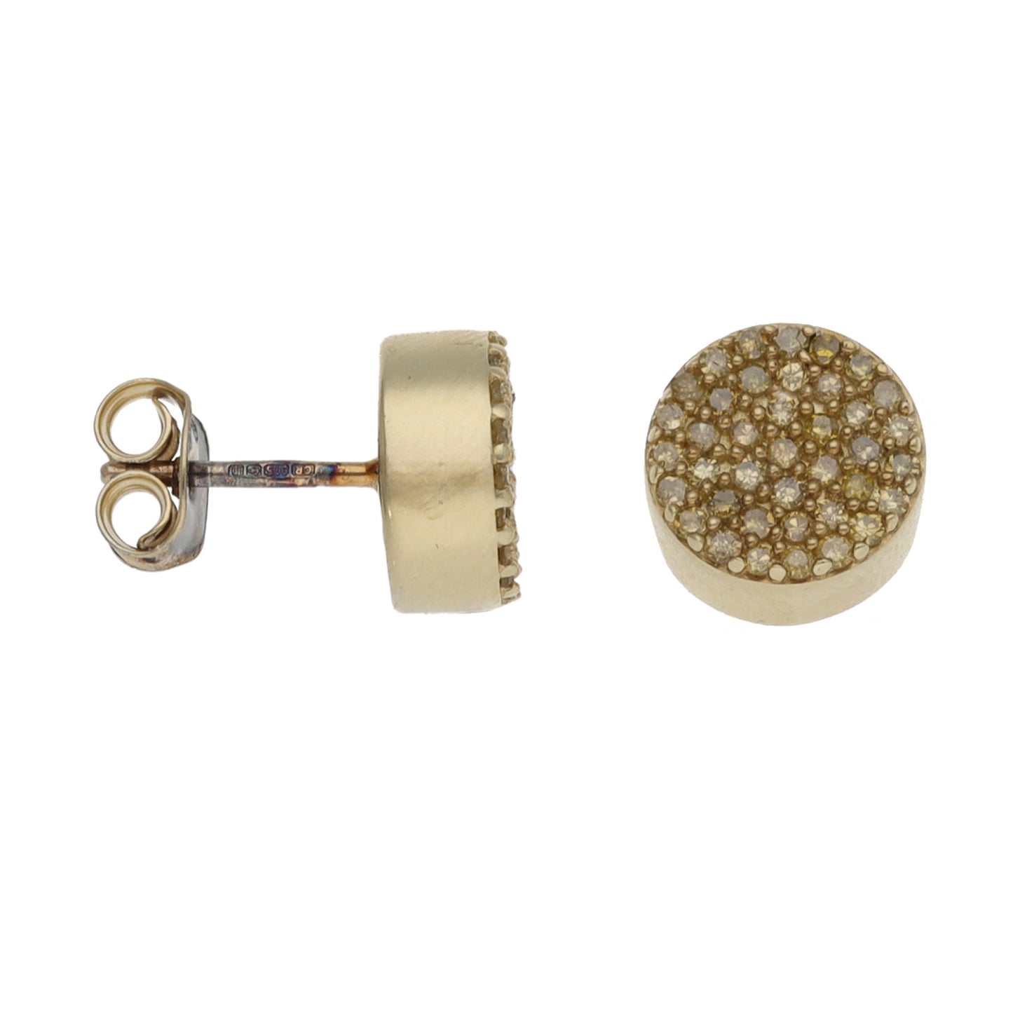 9ct Gold 0.37ct Diamond Cluster Earrings