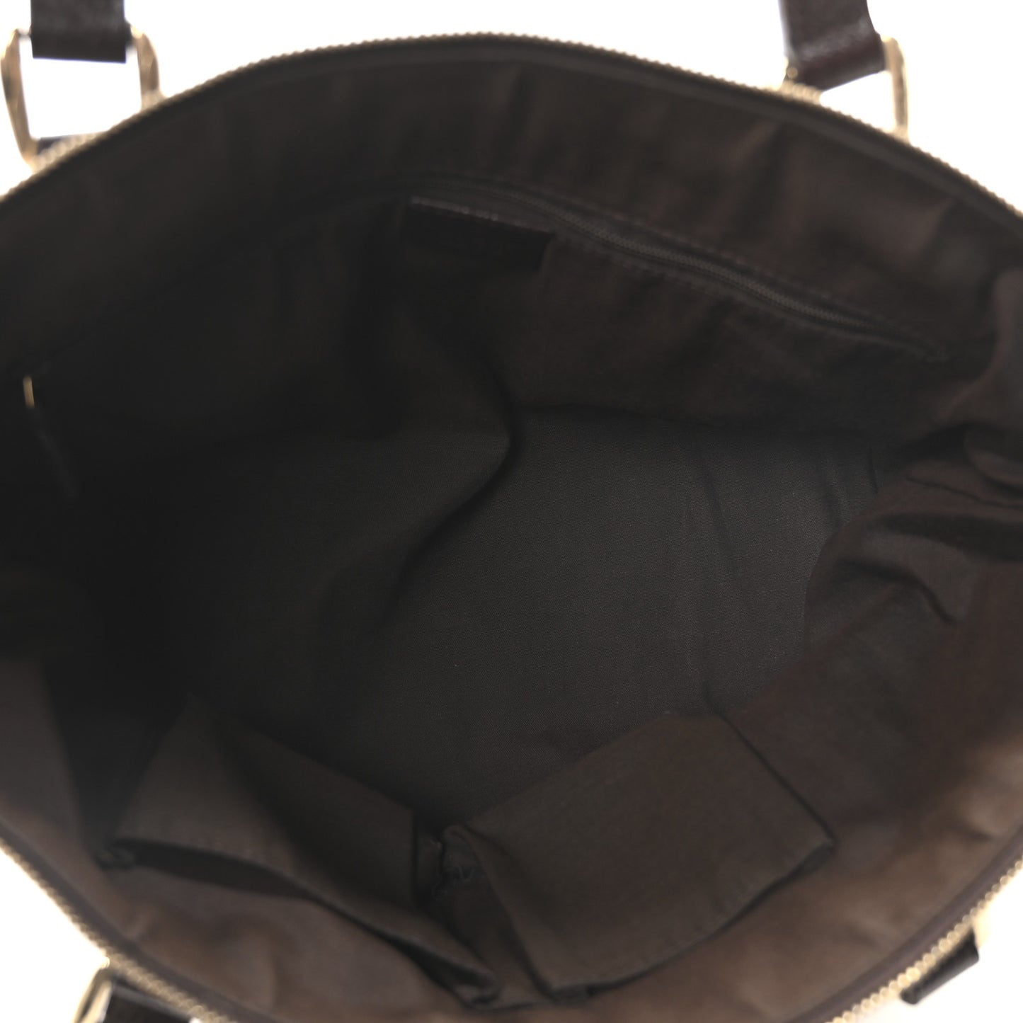 Gucci GG Monogram Medium Abbey Tote Dark Brown Canvas Bag - Dark Brown