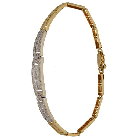 14ct Gold Cubic Zirconia Alternative Bracelet
