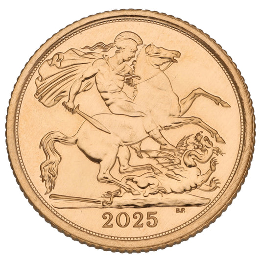 22ct Gold King Charles III Half Sovereign Coin 2025