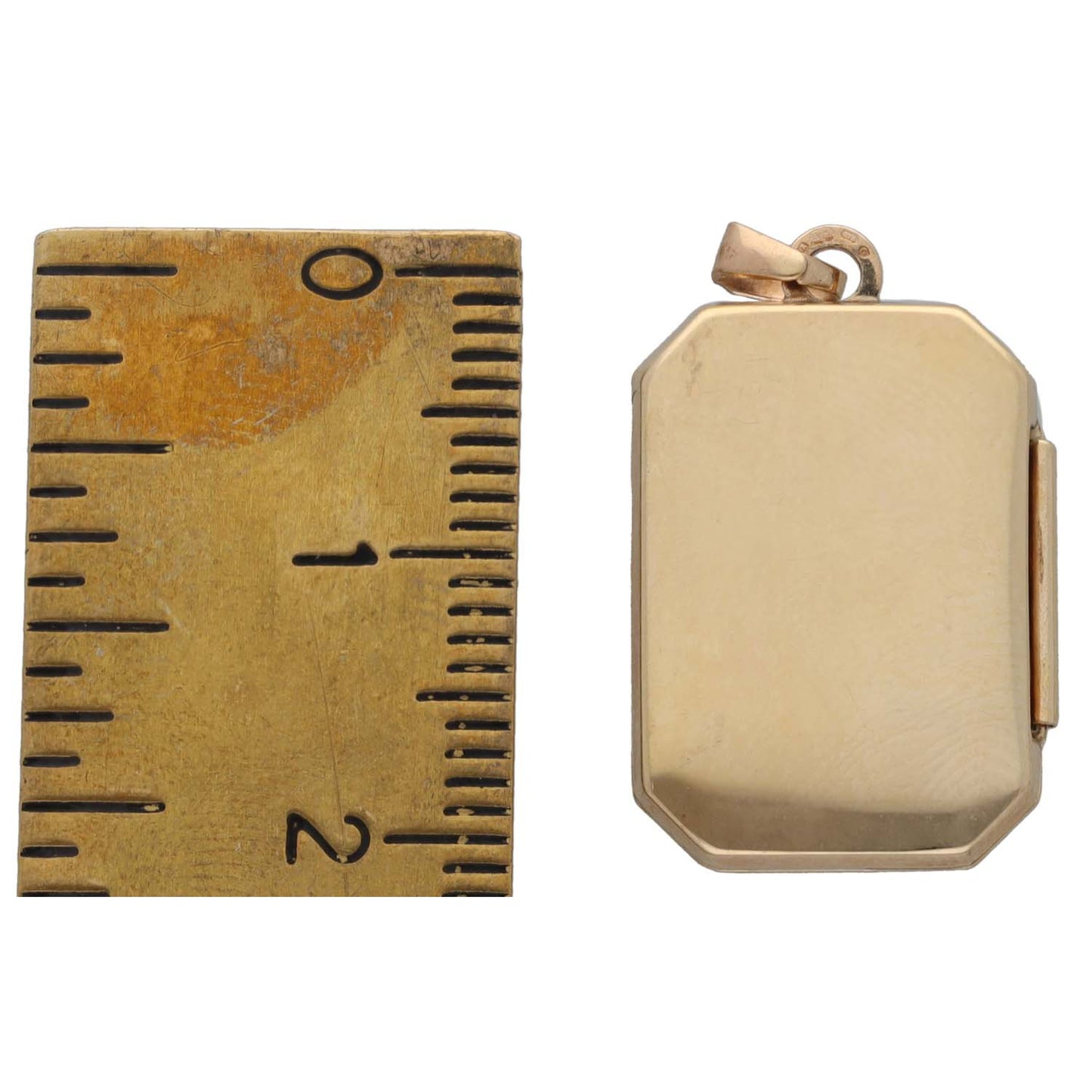 9ct Gold Patterned Locket Pendant