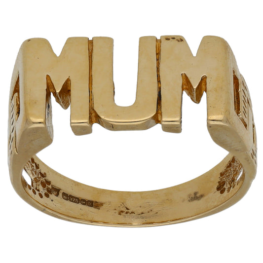 9ct Gold Mum Ring Size P