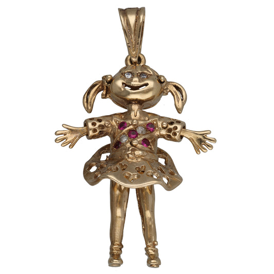 9ct Gold Imitation Dolly Pendant