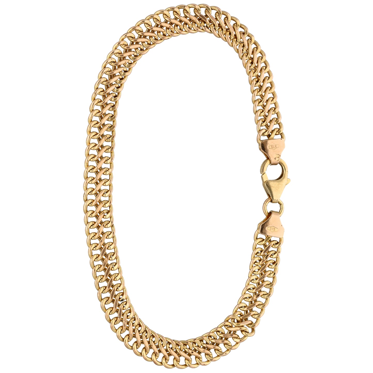 9ct Gold Double Curb Bracelet