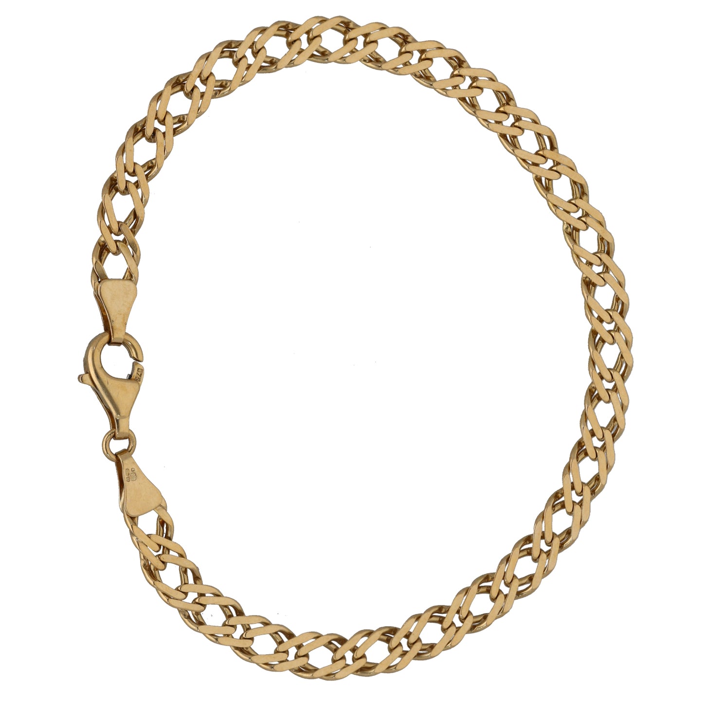9ct Gold Double Curb Bracelet