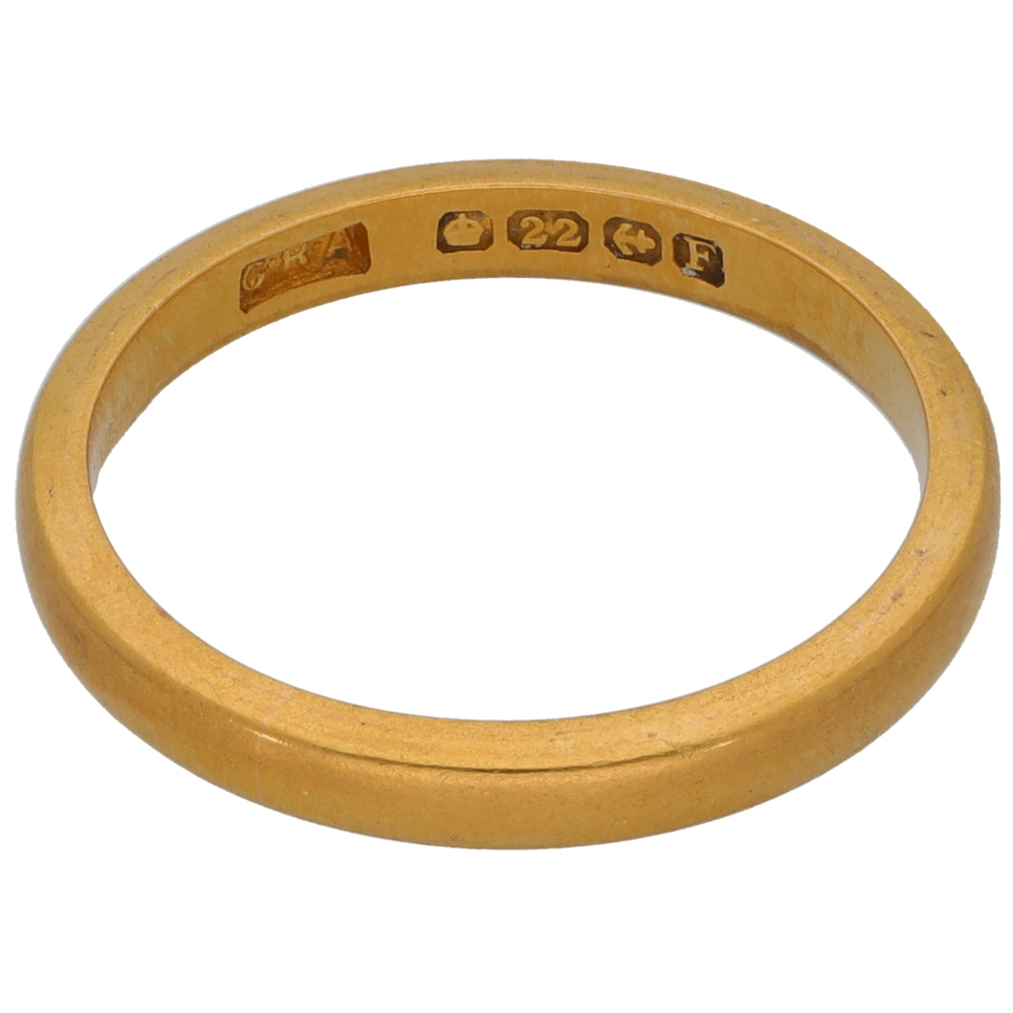 22ct Gold Plain Wedding Ring Size L