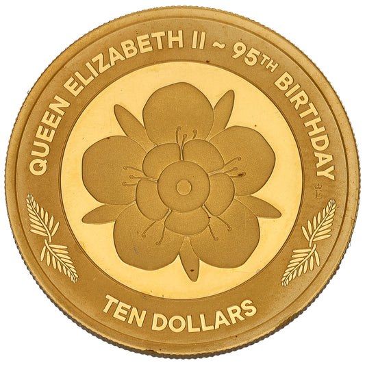 24ct Gold Queen Elizabeth II 95th Birthday 1/4 OZ Coin 2021