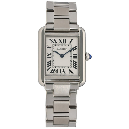 Cartier Tank Solo W5200013, Stainless Steel, White Dial, Front Image