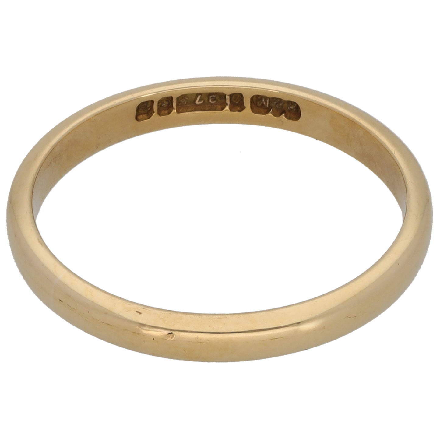 9ct Gold Plain Wedding Ring Size R