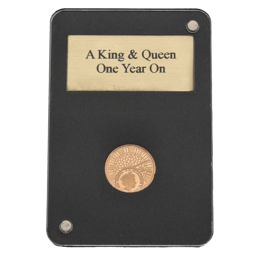 22ct Gold A King & Queen One Year One Quarter Sovereign Coin 2023