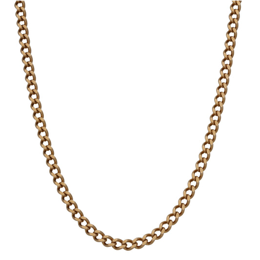 9ct Gold Curb Chain 22"