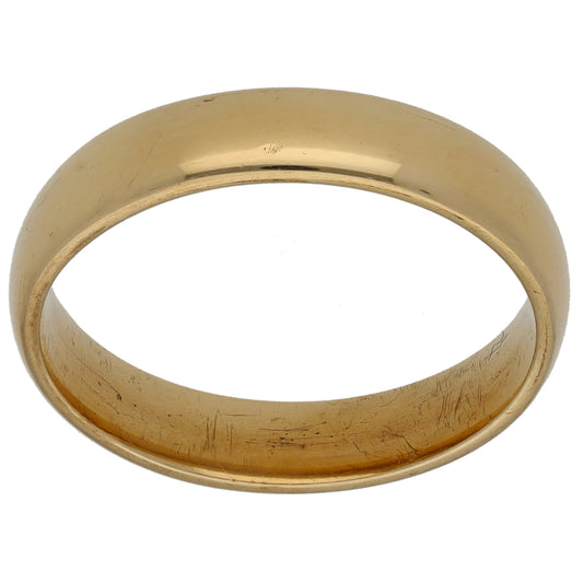 9ct Gold Plain Wedding Ring Size R