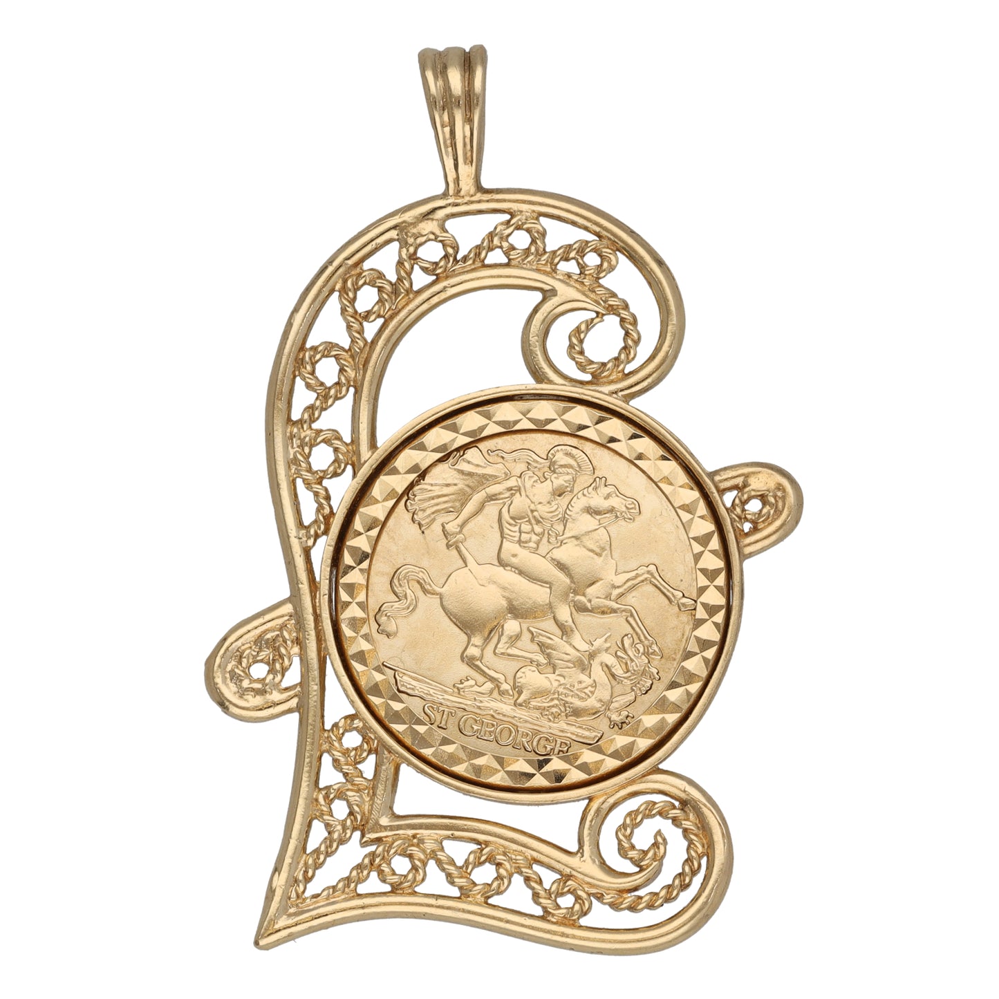 9ct Gold St George Pendant