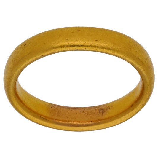22ct Gold Plain Wedding Ring Size P