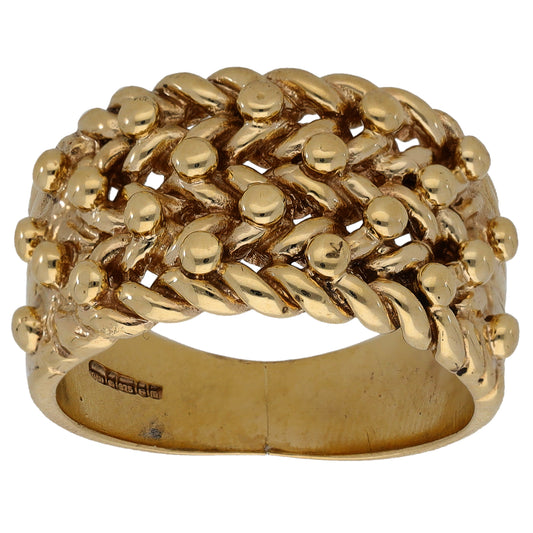 9ct Gold Keeper Ring Size R