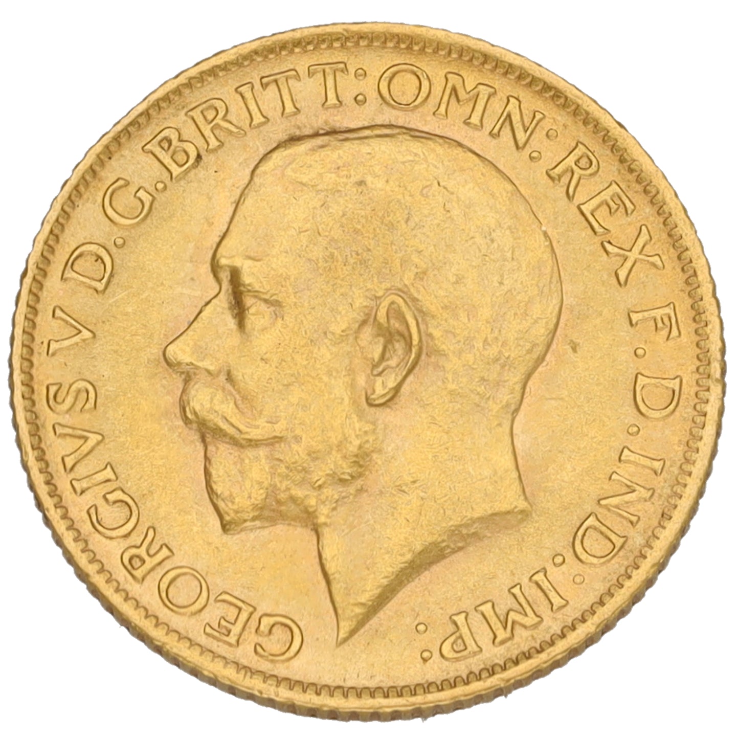 22ct Gold King George V Full Sovereign Coin 1914
