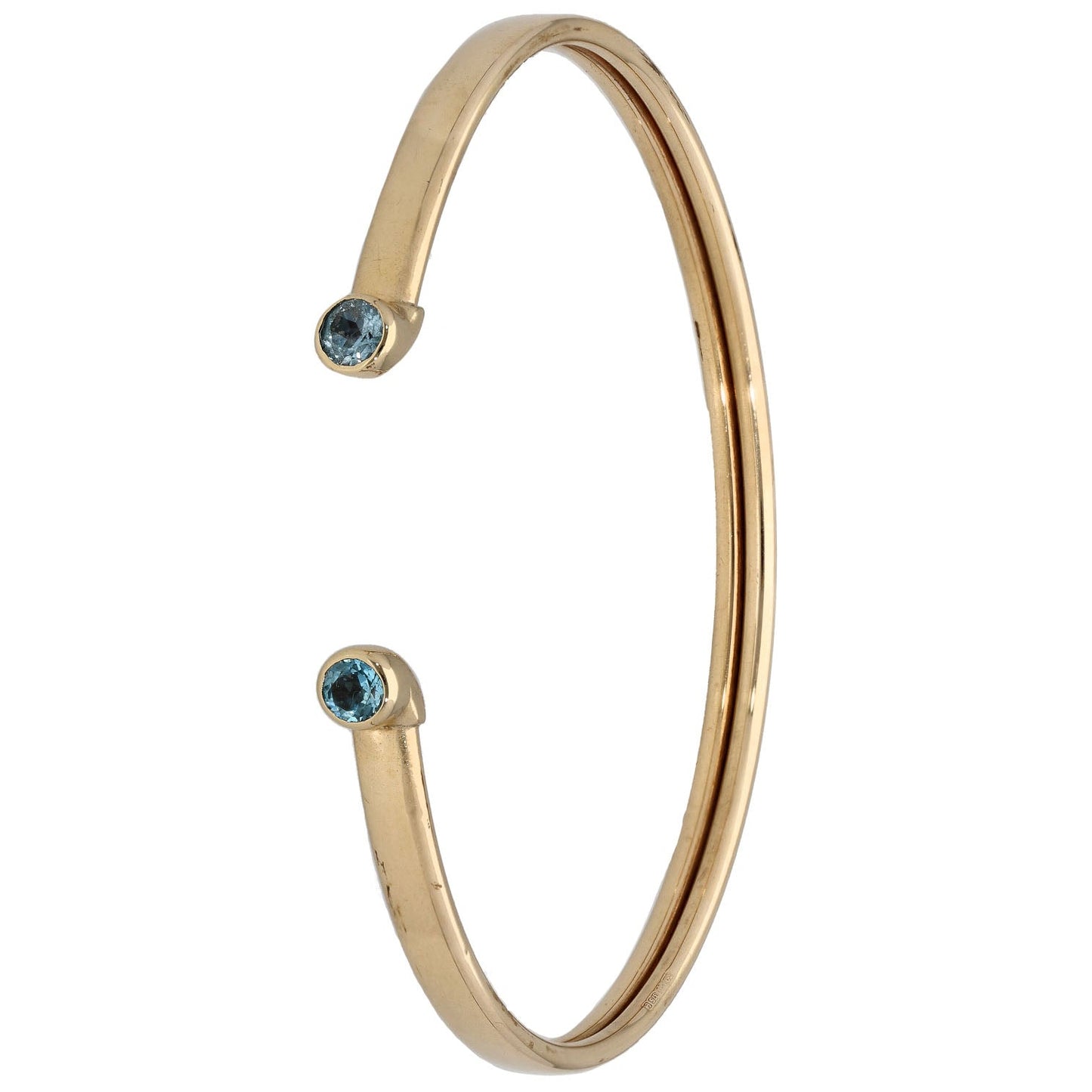 9ct Gold Topaz Torque Bangle